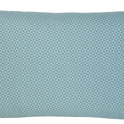 Federe colore Hexa. 004 bleu Fodera per cuscino realizzata a mano - solidità alla luce 7 - 8
