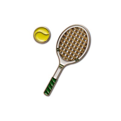 Emaille Pin „Tennisschläger“