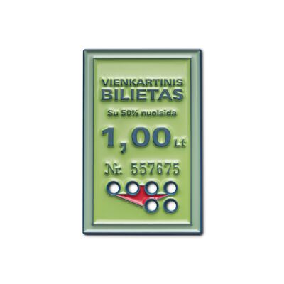 Pin esmaltado "Billete de autobús"