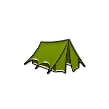Pin's en émail "Tente de camping" 1