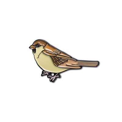 Emaille Pin „Spatz“