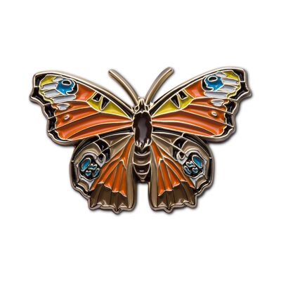 Emaille Pin „Orange Schmetterling“