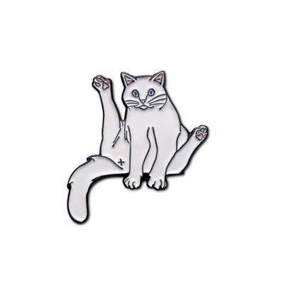 Emaille Pin „Sitzende Katze“