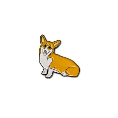 Emaille-Pin „Königinnen-Corgi“