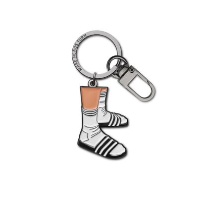 Llavero/dije de bolso de esmalte "Calcetines y pantuflas"