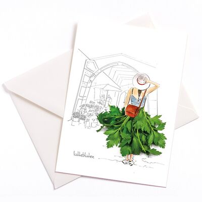 Isemarkt - Hamburg - card with color core and envelope | 070