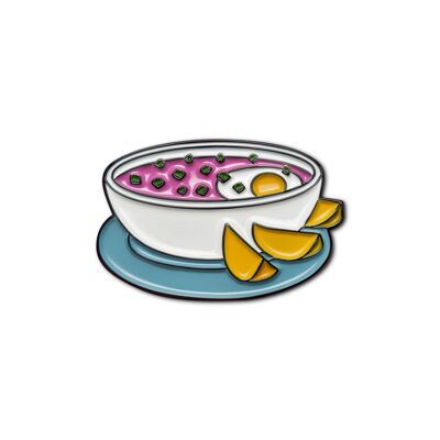 Enamel Pin "Pink Cold Soup"