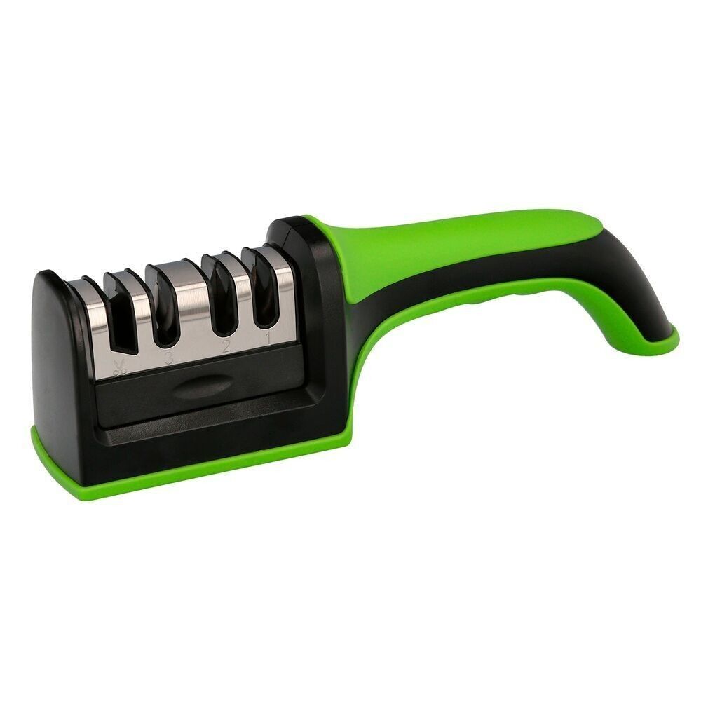 Küchenmesser-Scherenschärfer, 4 Stufen mit Griff