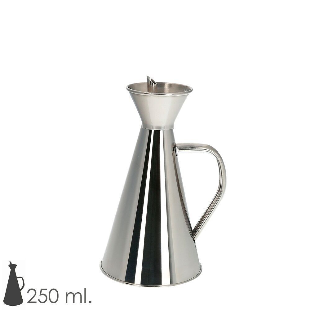 Bottiglia per Olio Antigoccia in Acciaio Inox da 250 ml.