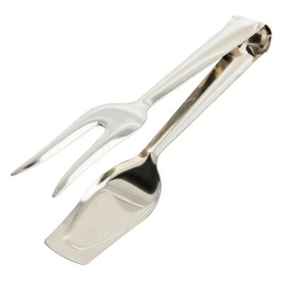 Stainless Steel Serving Tongs 21 cm.  Ideal for the kitchen, serving salads, serving meats, fish, etc.