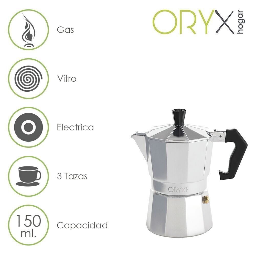 Aluminium-Kaffeemaschine für 3 Tassen (150 ml).) klassisch