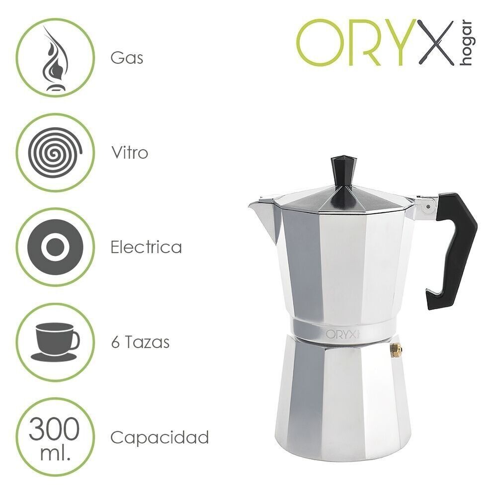 Caffettiera in Alluminio 6 Tazze (300 ml.) classico