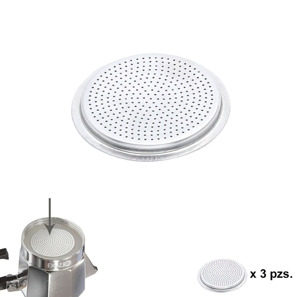 Klassischer Aluminium-Kaffeefilter/Induktion, 6 Tassen (3 Einheiten)