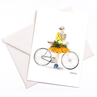 After the bike tour – card with color core and cover | 036