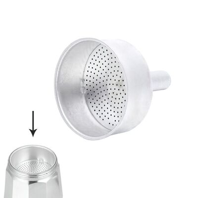 Classic Aluminum Coffee Funnel / Induction 6 Cups