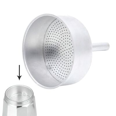 Klassischer Kaffeetrichter aus Aluminium / Induktion, 12 Tassen