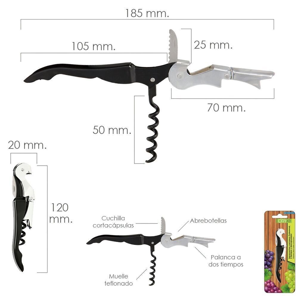 Two-Stroke Professional Waiter Corkscrew Opener
