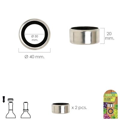 Stainless Steel Wine Anti-Drip Ring (Blister 2 units)