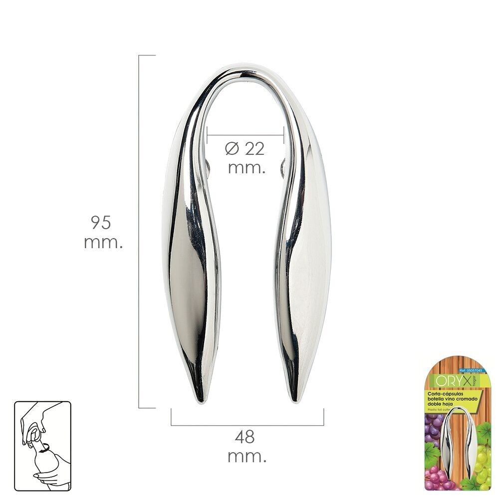 Double Blade Chrome Wine Bottle Cutter