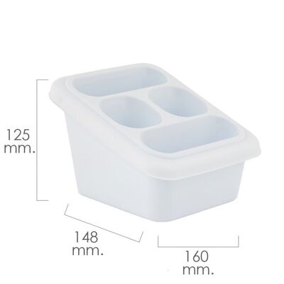 Plastic Cutlery Drainer With Anti-Drip Tray.