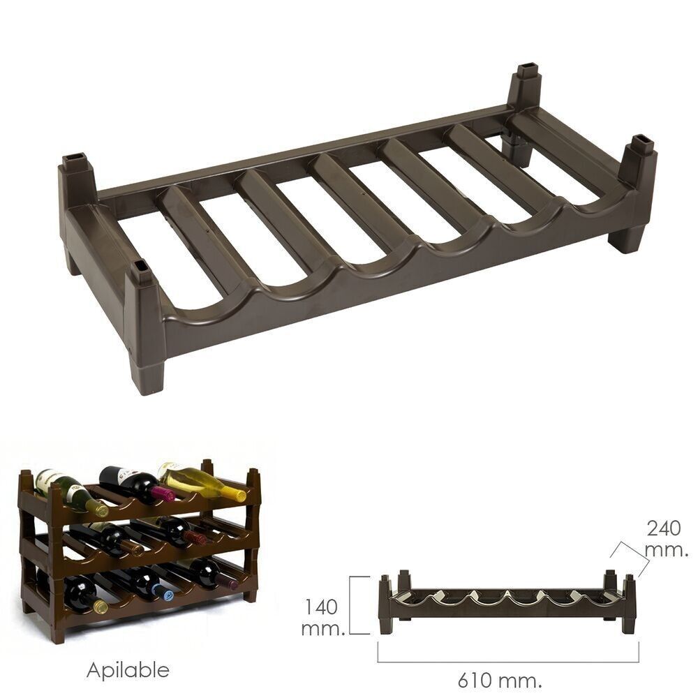 Portabottiglie Impilabile in Plastica da 6 Bottiglie