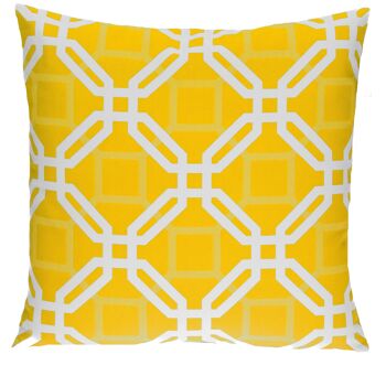 Taies d'oreiller Octa Couleur 002 housse de coussin jaune faite à la main - solidité à la lumière 7 - 8