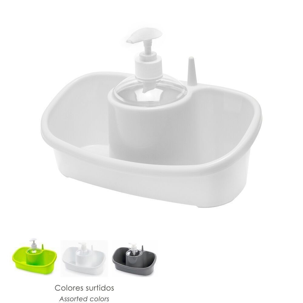 Double Plastic Scrubber With Dispenser Assorted Colors