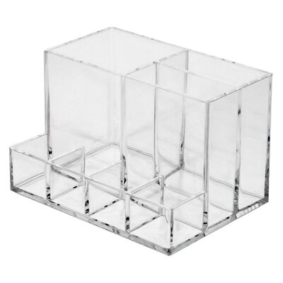 Organizer trasparente per trucchi/cosmetici 10, 2x14x9 cm.