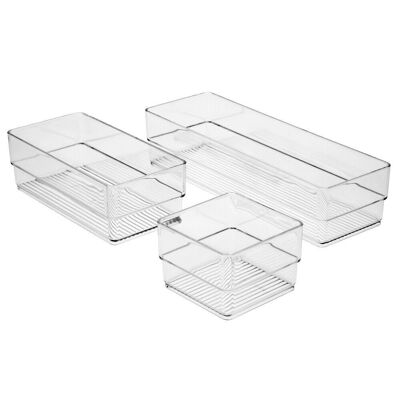 Transparent Mauillaje / Cosmetic Organizer Set 3 Plateaux