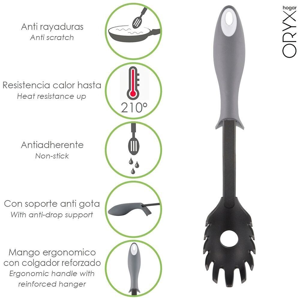 Nylon Spaghetti Server With Rubberized Anti-Drip Handle 31.5 x 6 cm.