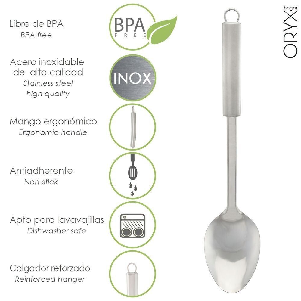 Stainless Steel Kitchen Serving Spoon 7 x 30, 5 (H))cm.