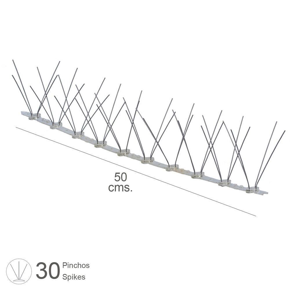 Punta anti piccione 0,5 metri Doppia punta in polietilene 30 punte