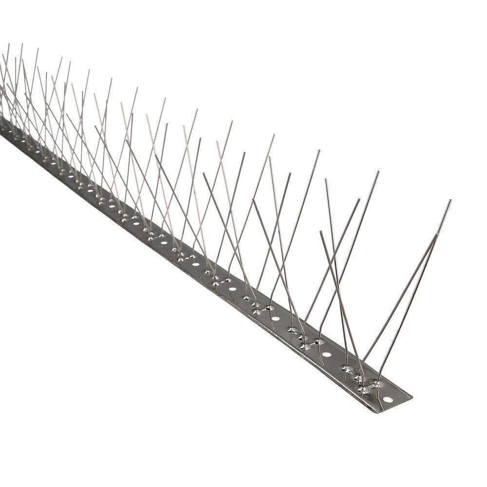 Punta anti-piccioni/uccelli Punta doppia in acciaio inossidabile da 1 metro 80 punte. Adattabile a varie posizioni