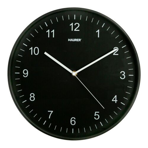 Reloj De Pared " 30 cm. Color Negro