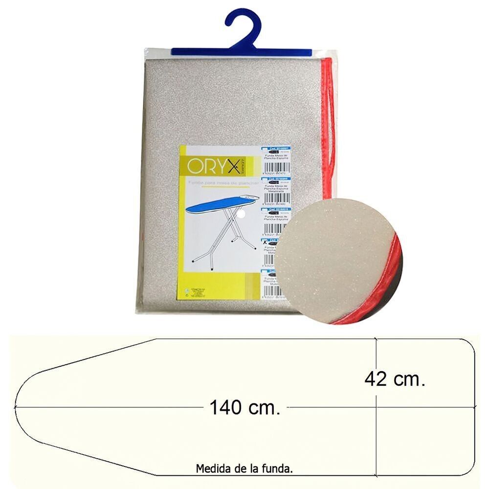 Copriasse da stiro in schiuma metallizzata 140x42 cm.