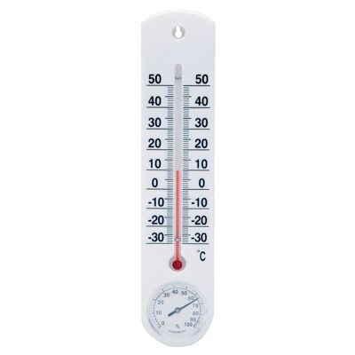 Termometro da Parete/Giardino Con Igrometro In Plastica 25 cm.