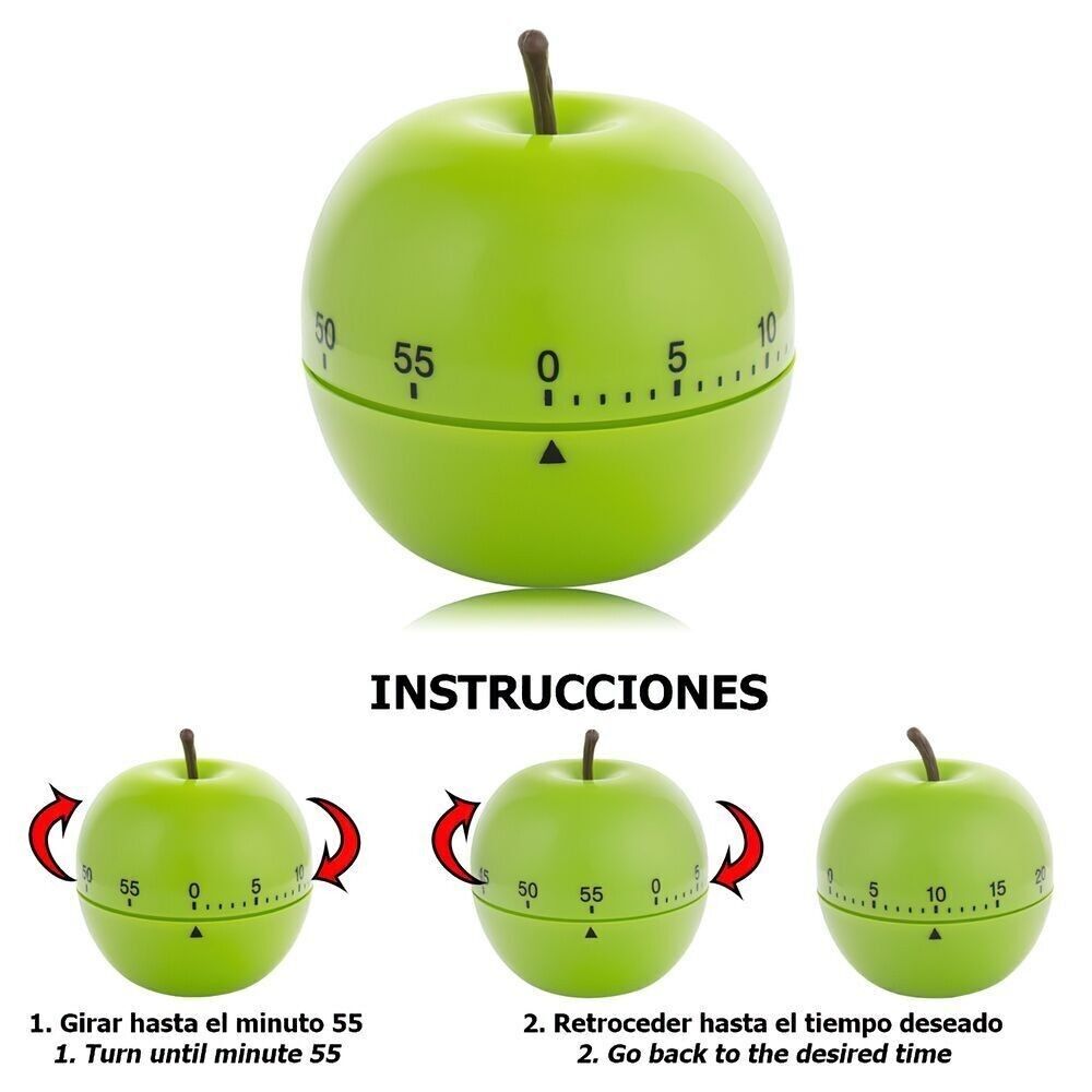 Green Apple Küchen-Minutentimer 60 Minuten