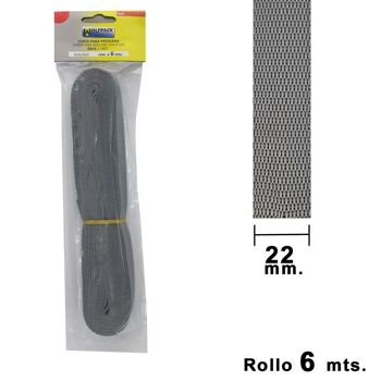 Ruban aveugle Wolfpack gris 22 mm. Rouler 6 mètres