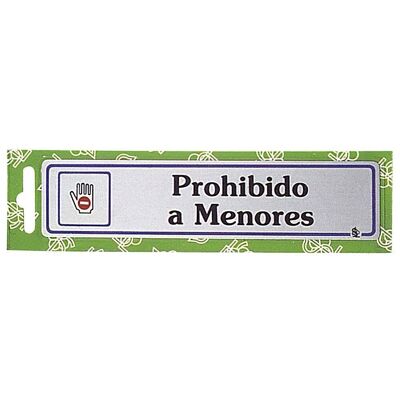 Rotulo "Prohibido A Menores"