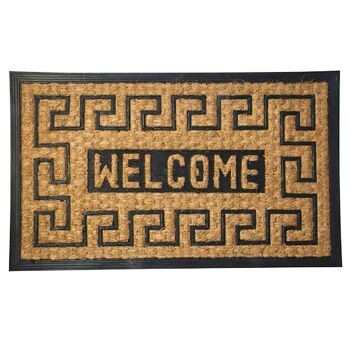 Paillasson Welcome en fibre de coco et caoutchouc 45x75 cm.