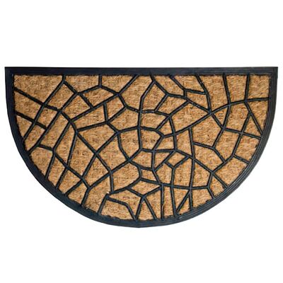 Coconut Fiber and Rubber Doormat 1/2 Moon 45x75 cm.