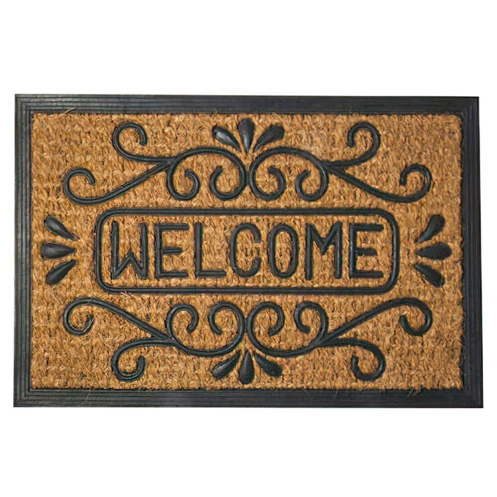 Felpudo Fibra Coco y Goma Welcome 40x60 cm.