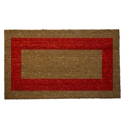 Red Stripe Coconut Fiber Doormat 40x60 cm.