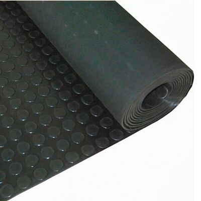 Rubber Floor Circles 1, 20x10 Meters 3 mm. Thickness Color Black