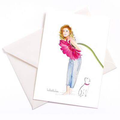 On the Beach - Card with Color Core and Envelope | 043