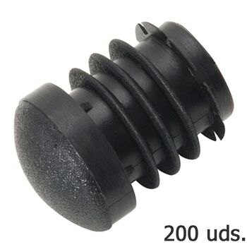 Virole intérieure ronde en plastique noir pour tube extérieur "20 mm. Sac 200 unités