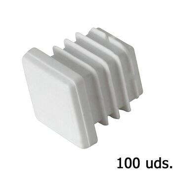 Embout carré en plastique 22x22 mm. Sac 100 unités