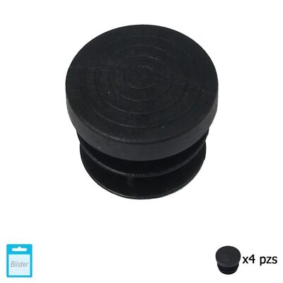 Black Inner Round Bead 20mm.  Blister 4 pieces.