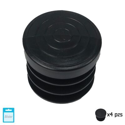 Black Inner Round Bead 26mm.  Blister 4 pieces.