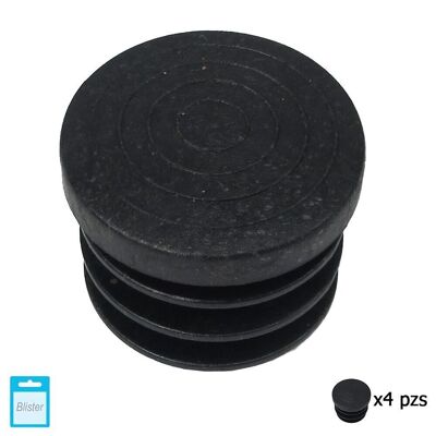Black Inner Round Bead 30mm.  Blister 4 pieces.